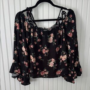 American Eagle Outfitters Floral Off the Shoulder Top